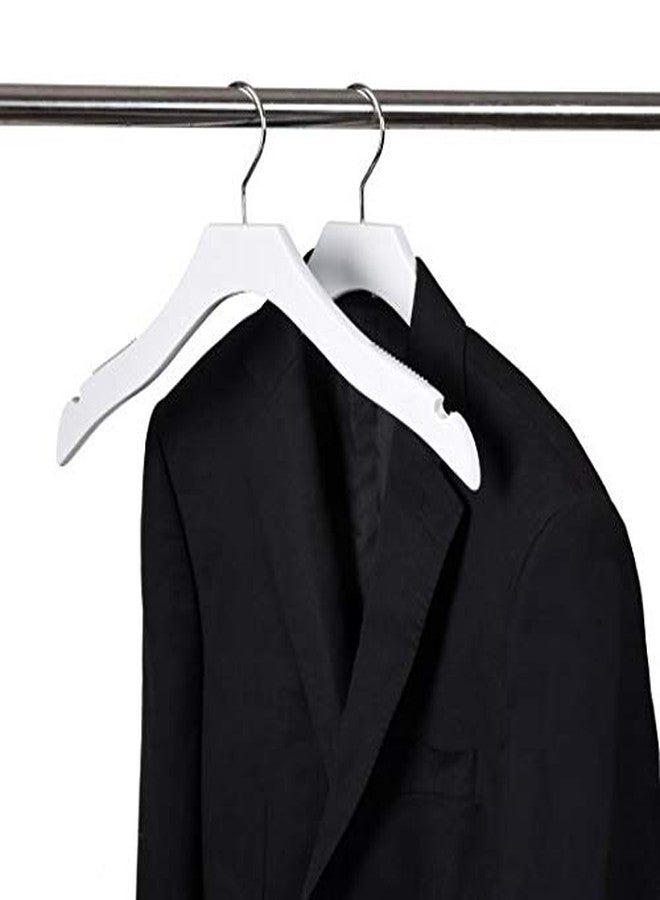 Quality Hangers Quality White Wooden Kids Hanger Luxury Design Chrome Swivel Hook (10, 14.5") - Image 5